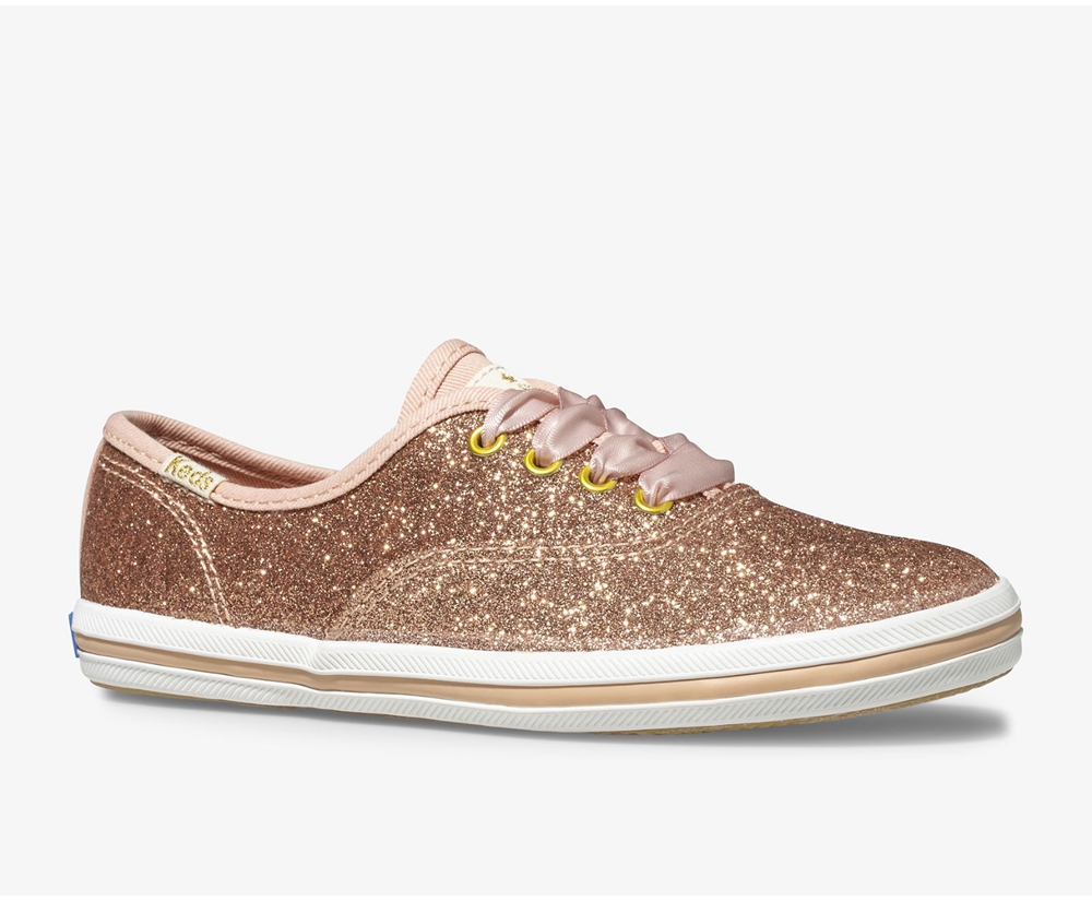 Keds Sneaker Kinder Rosa Gold - Kate Spade New York Champion Glitter - JMC-345789